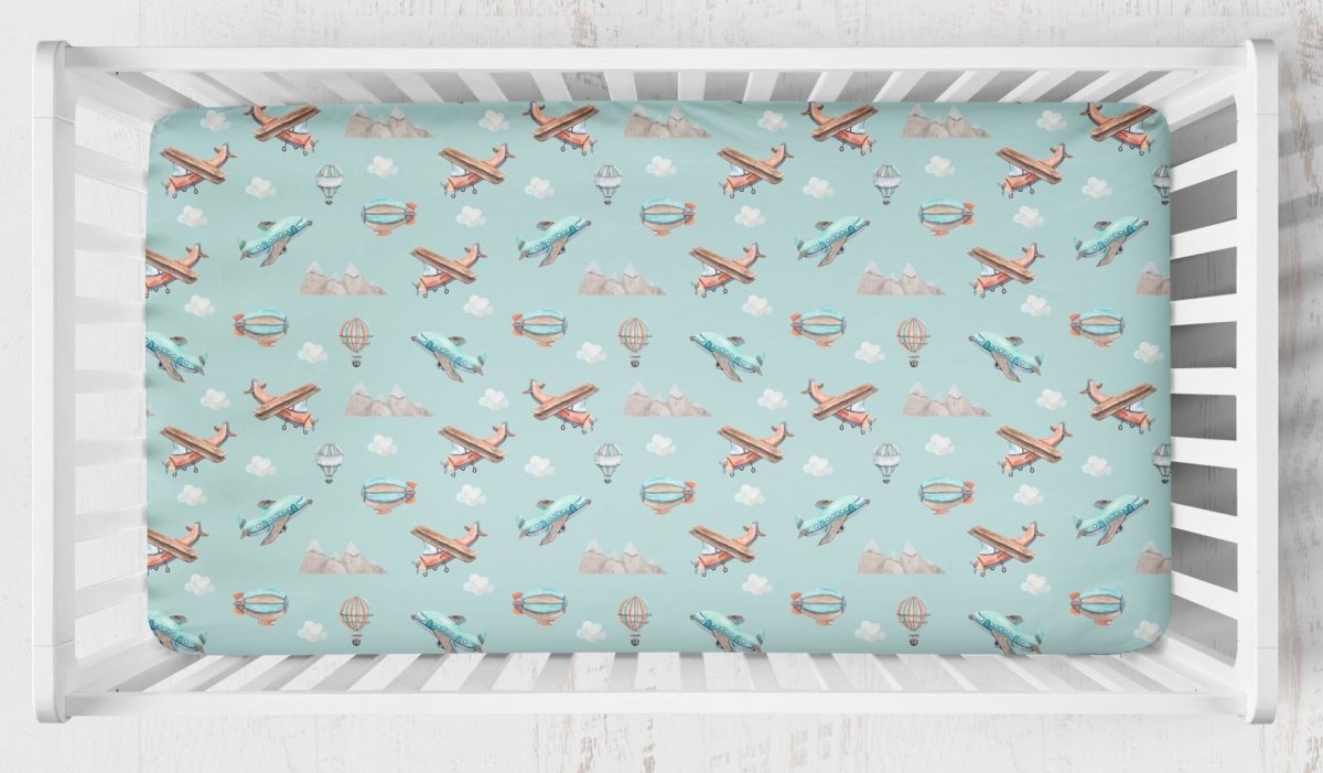 Mountain Adventure Crib Sheet - gender_boy, Theme_Adventure,
