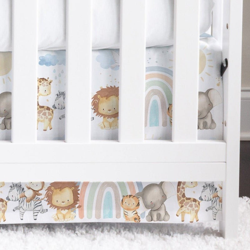 Noah's Ark Crib Skirt - gender_boy, Noah's Ark, Theme_Jungle