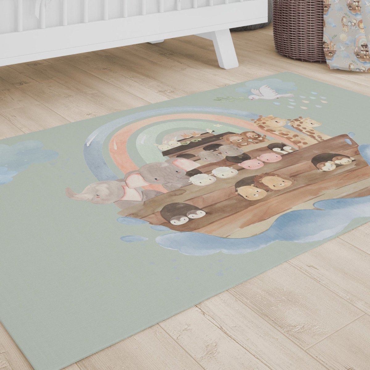 Noah's Ark Nursery Rug - gender_boy, Noah's Ark, Theme_Jungle