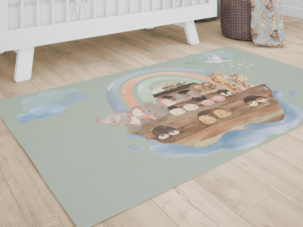 Noah's Ark Nursery Rug - gender_boy, Noah's Ark, Theme_Jungle