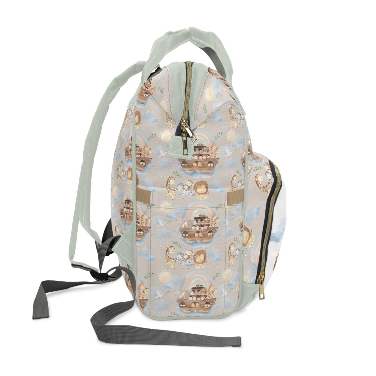 Noah's Ark Personalized Backpack Diaper Bag - gender_boy, Noah's Ark, text