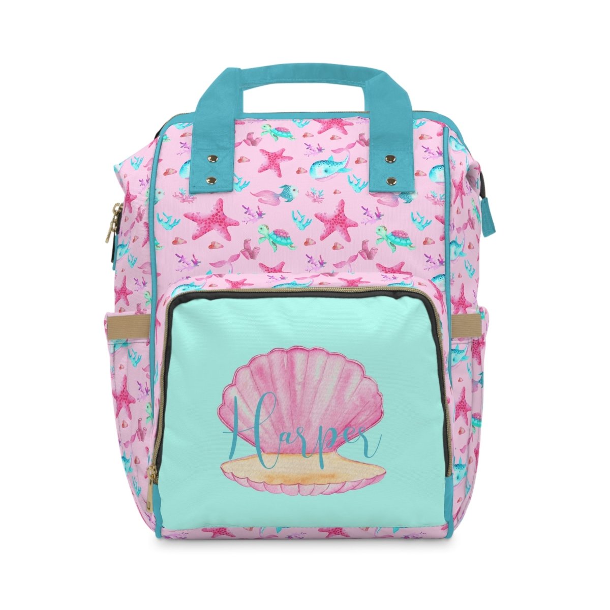 Ocean Girl Personalized Backpack Diaper Bag - gender_girl, Ocean Girl, text