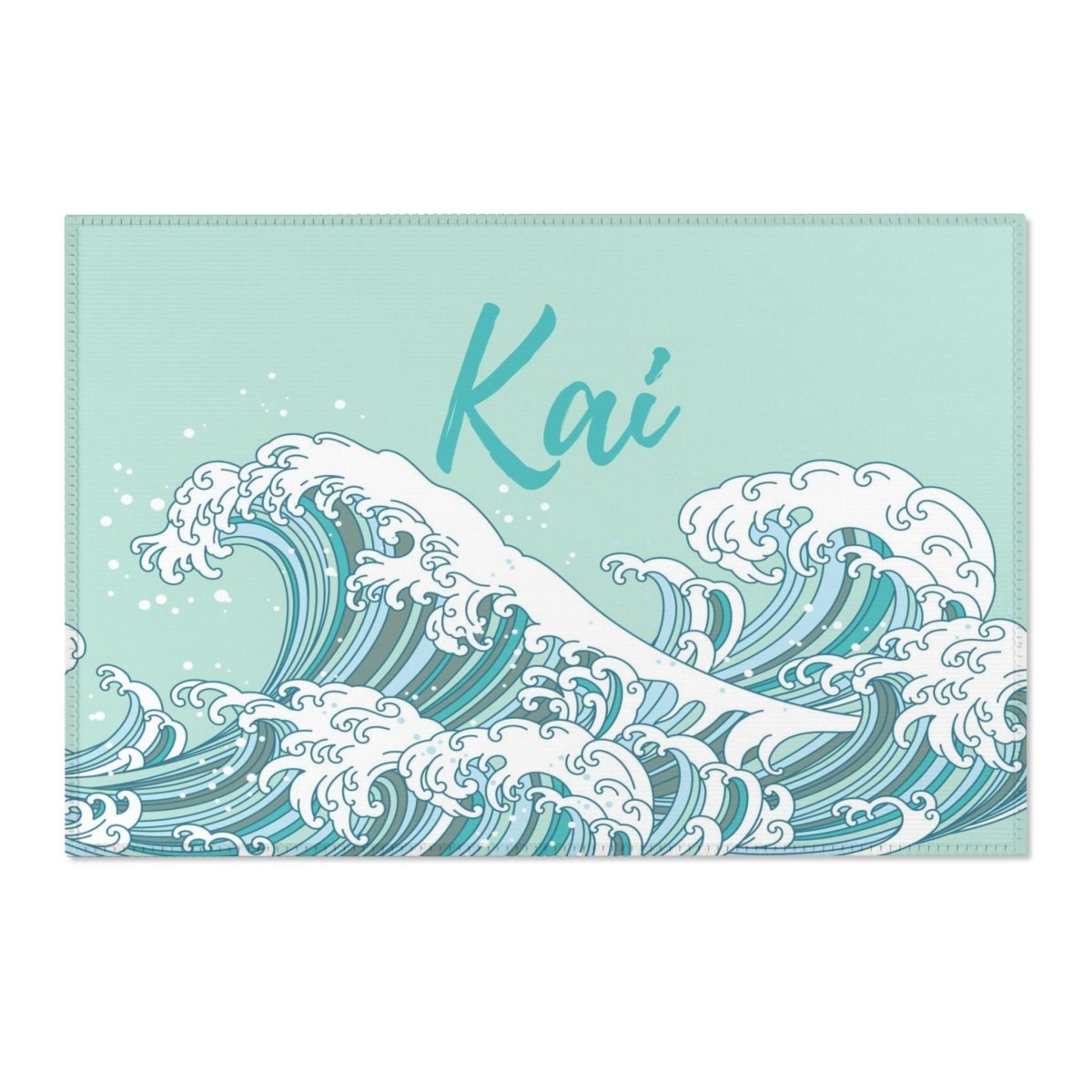 Ocean Tidal Waves Personalized Nursery Rug - gender_boy, gender_neutral, Ocean Waves