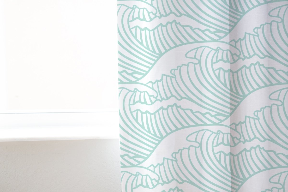 Ocean Waves Curtain Panel - Boho Surfer, gender_boy, gender_neutral