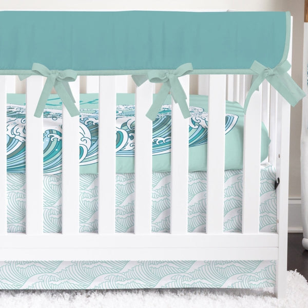 Ocean Waves Solid Crib Bedding - gender_boy, gender_neutral, Ocean Waves