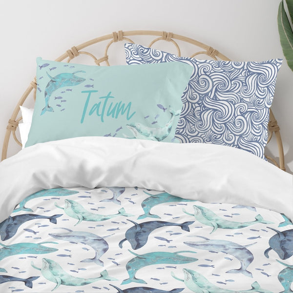Oh Whale! Kids Bedding Set (Comforter or Duvet Cover) - gender_boy, gender_neutral, Oh Whale!