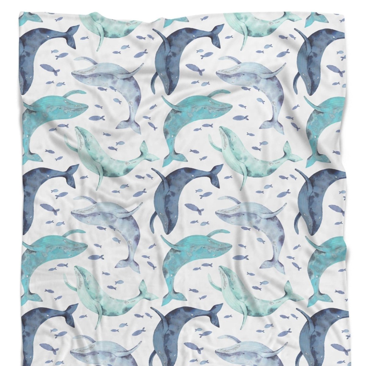 Oh Whale! Minky Blanket - gender_boy, gender_neutral, Oh Whale!