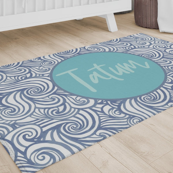 Oh Whale! Personalized Nursery Rug