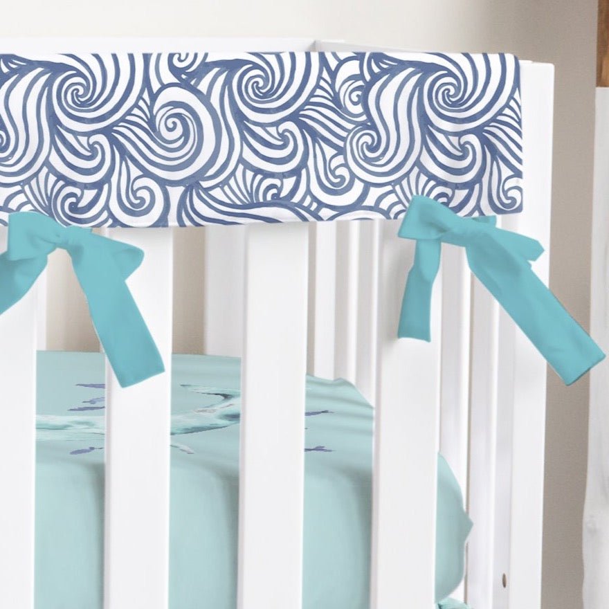 Oh Whale! Wave Crib Rail Guards - gender_boy, gender_neutral, Oh Whale!