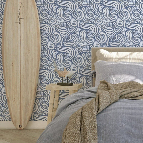Oh Whale! Wave Peel & Stick Wallpaper - Wallpaper
