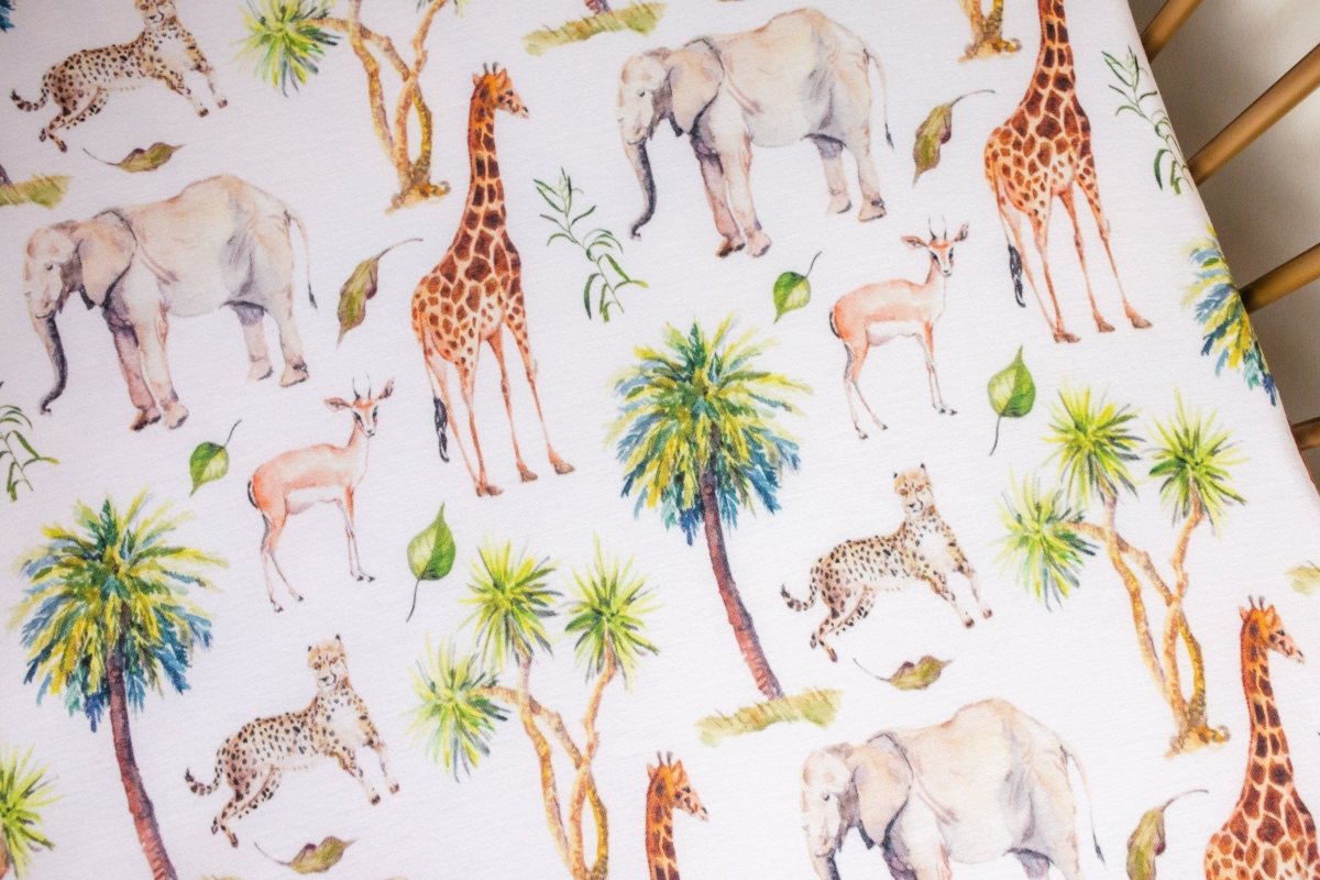 On Safari Bumperless Crib Bedding - gender_boy, gender_neutral, On Safari