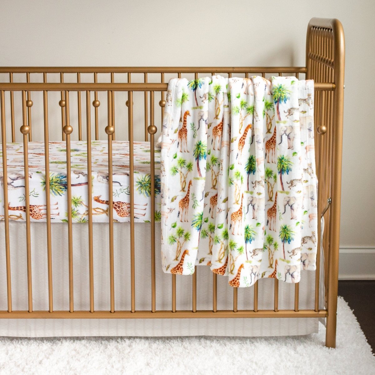 On Safari Bumperless Crib Bedding - gender_boy, gender_neutral, On Safari