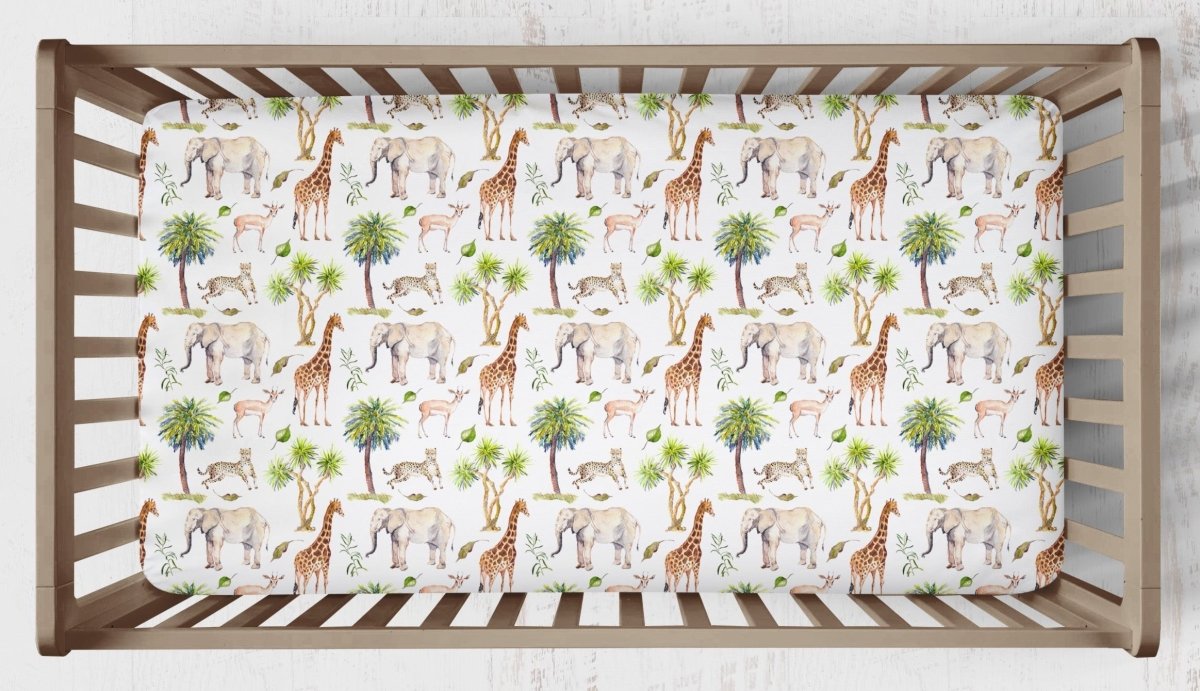 On Safari Crib Sheet Crib Bedding & Nursery Decor Modified Tot
