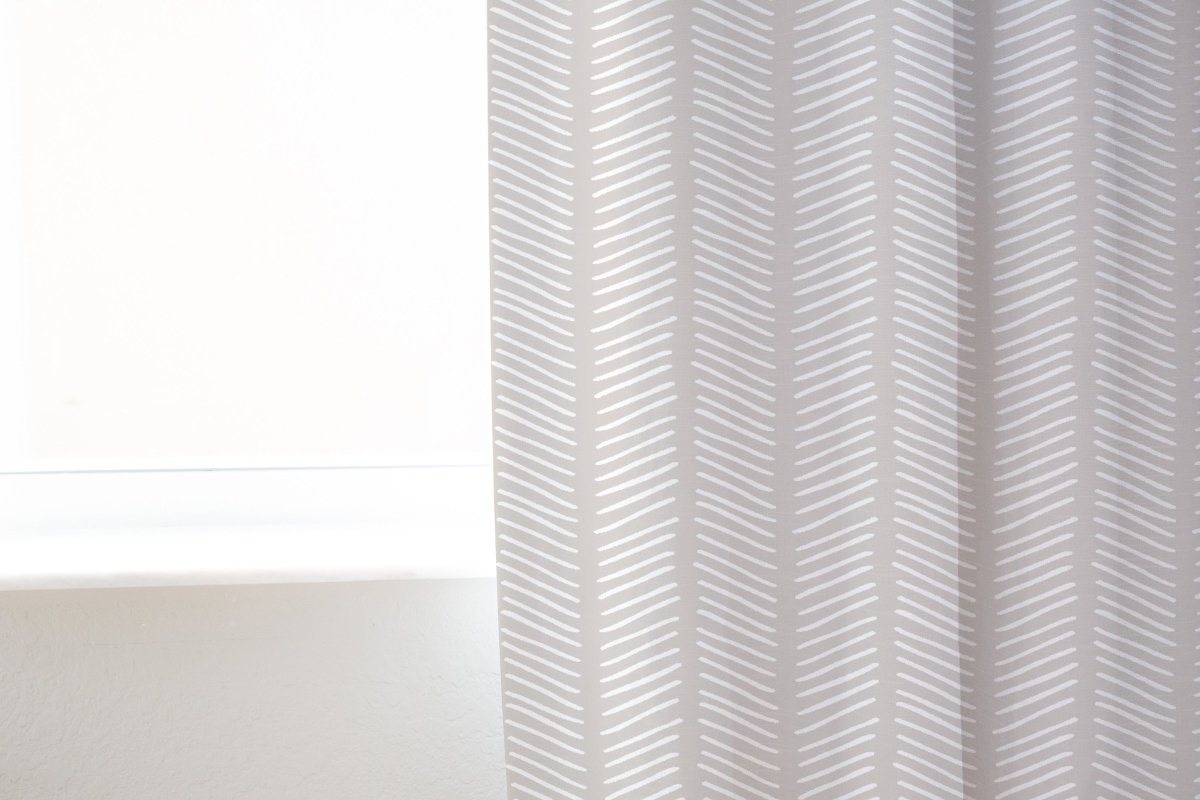 On Safari Herringbone Curtain Panel - gender_boy, gender_neutral, On Safari