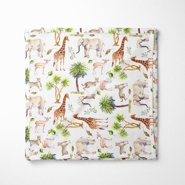 On Safari Muslin Blanket - gender_boy, gender_neutral, On Safari