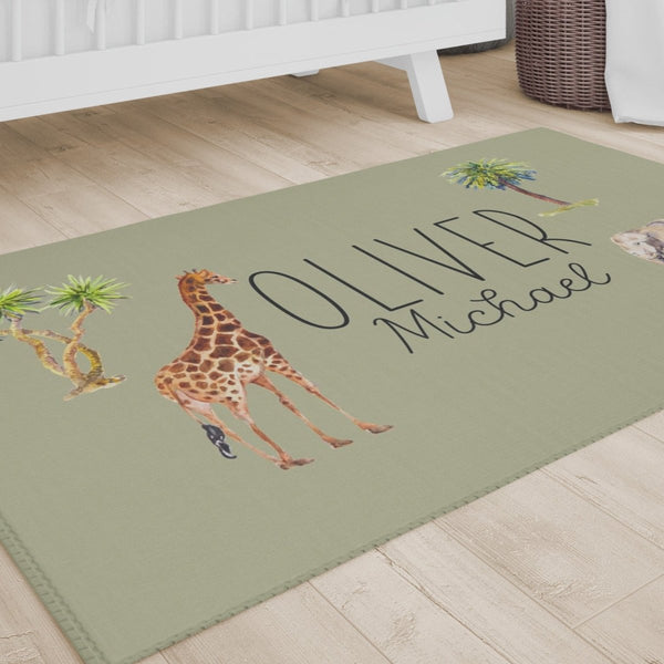 On Safari Personalized Nursery Rug - gender_boy, gender_neutral, On Safari