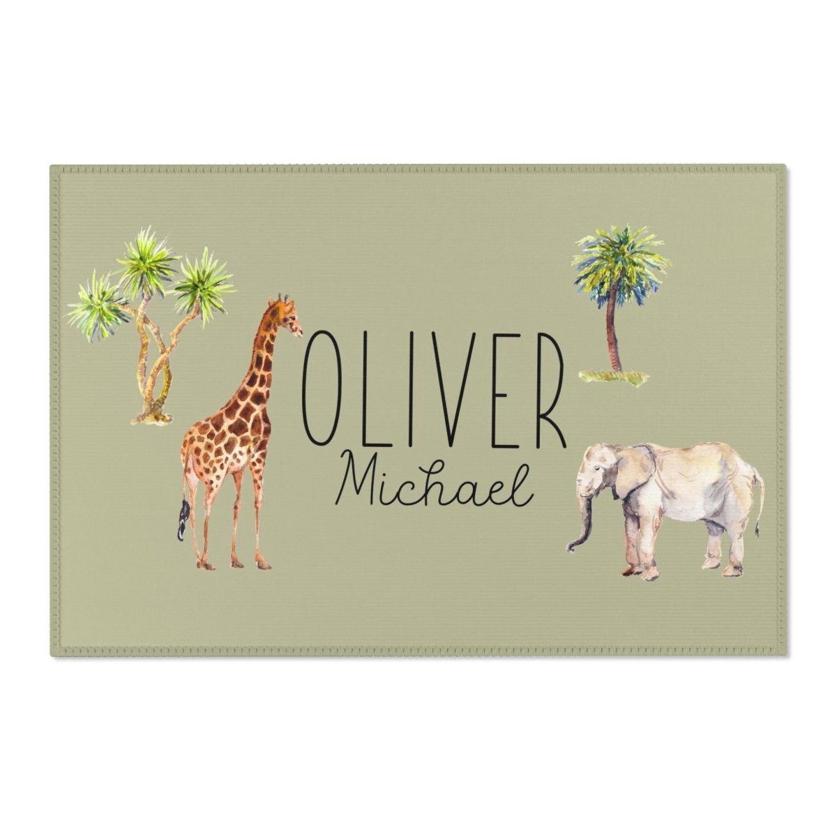 On Safari Personalized Nursery Rug - gender_boy, gender_neutral, On Safari