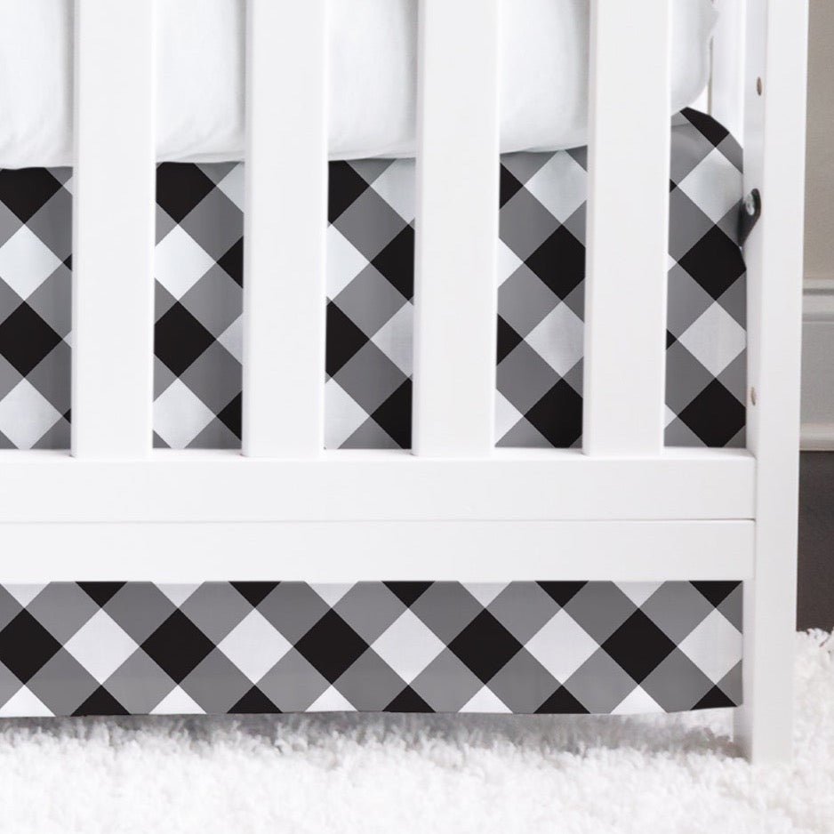 On the Farm Gingham Plaid Crib Skirt - gender_boy, gender_neutral, On the Farm