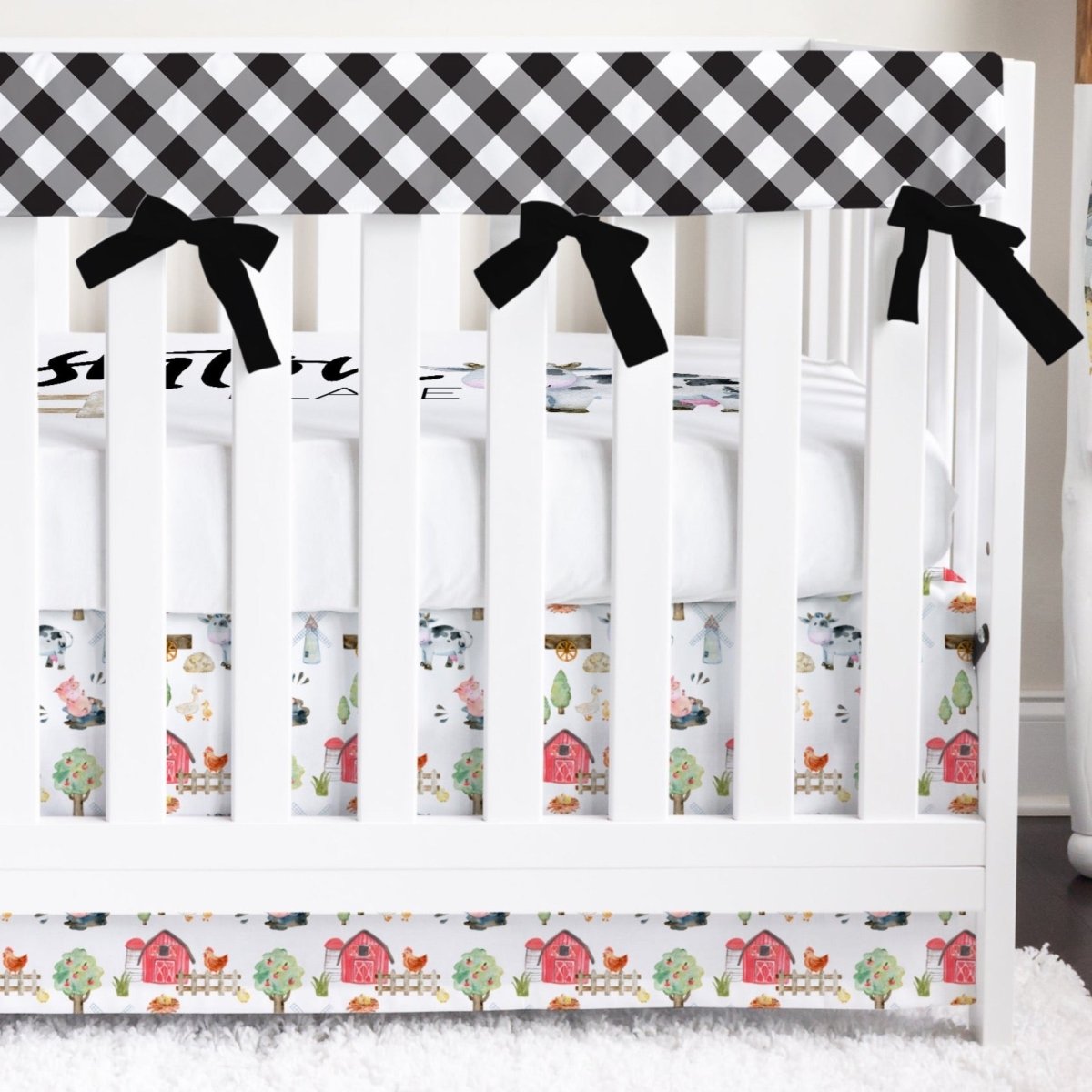 On the Farm Plaid Crib Bedding - gender_boy, gender_neutral, On the Farm