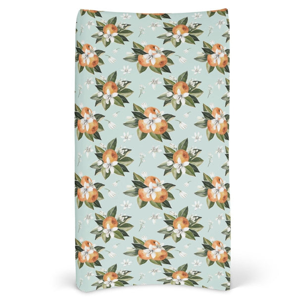 Orange Blossom Changing Pad Cover - gender_girl, Orange Blossom, Theme_Floral