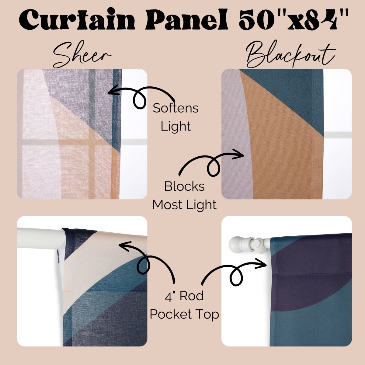 Orange Blossom Curtain Panel - gender_girl, Orange Blossom, Theme_Floral