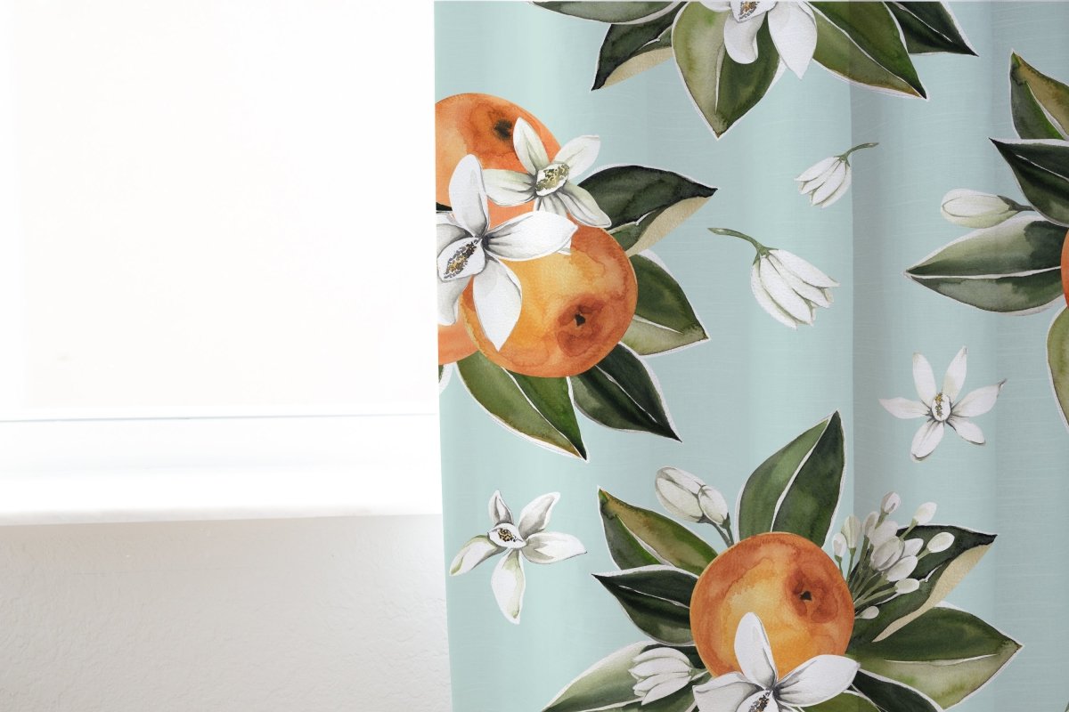 Orange Blossom Curtain Panel - gender_girl, Orange Blossom, Theme_Floral