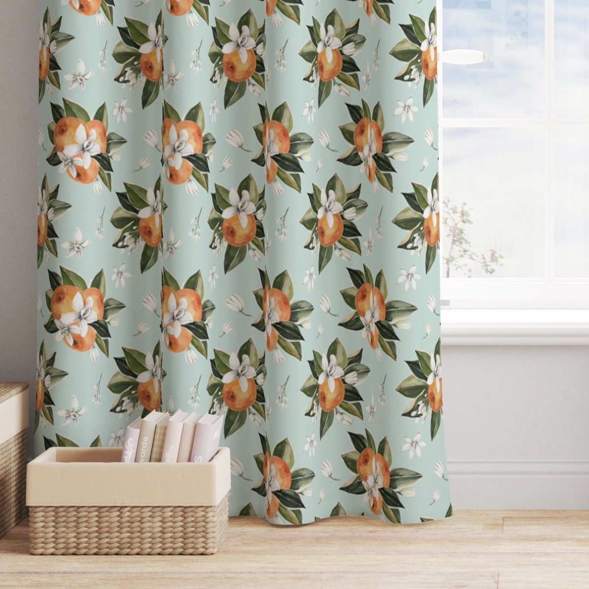 Orange Blossom Curtain Panel - gender_girl, Orange Blossom, Theme_Floral