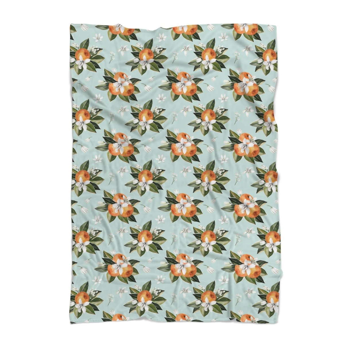 Orange Blossom Minky Blanket - gender_girl, Orange Blossom, Personalized_No