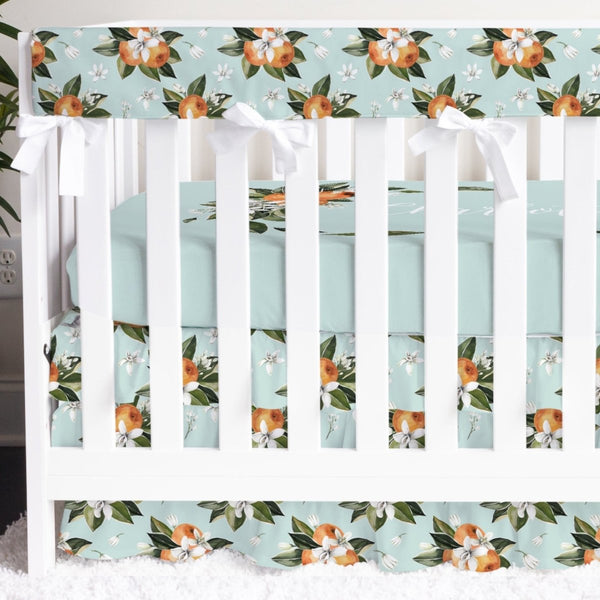 Orange Blossom Ruffled Crib Bedding - Crib Bedding Sets