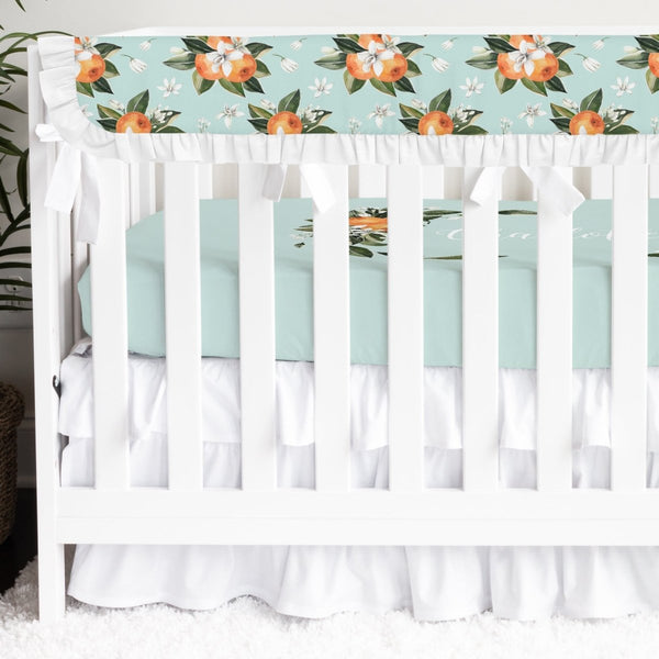Orange Blossom Ruffled Crib Bedding - Crib Bedding Sets