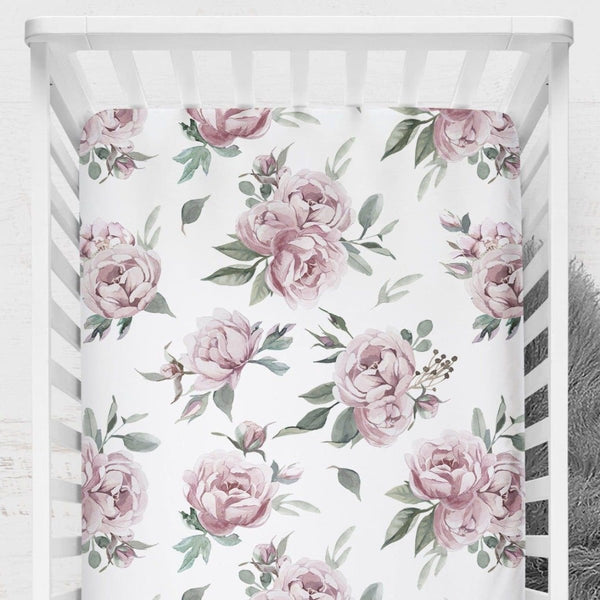 Peony Crib Sheet - gender_girl, Theme_Floral, Theme_Jungle