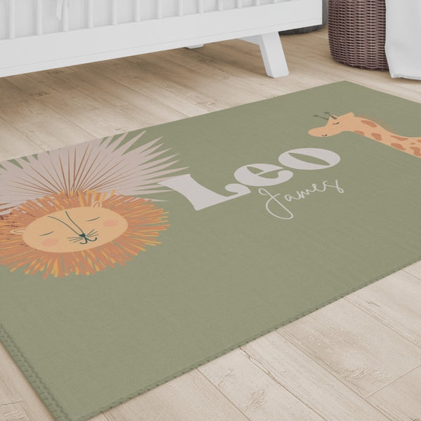 Personalized Boho Jungle Nursery Rug - Boho Jungle, gender_boy, gender_neutral