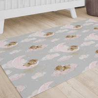Pink Teddy Bear Nursery Rug - gender_girl, Pink Teddy Bear,