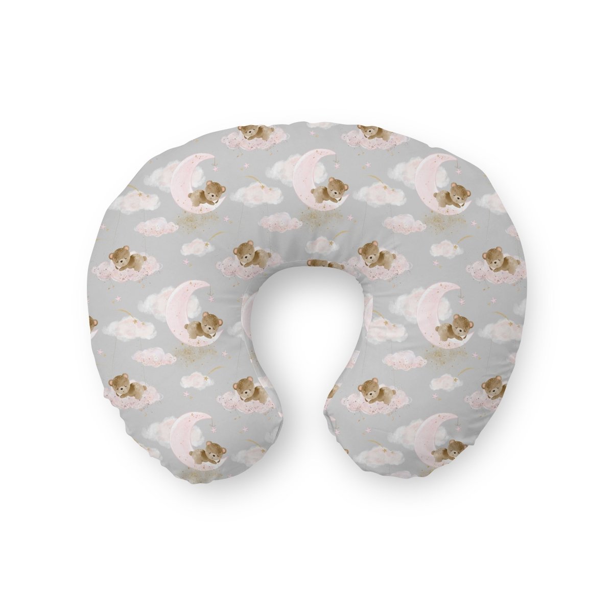 Pink Teddy Bear Nursing Pillow Cover - gender_girl, Pink Teddy Bear,