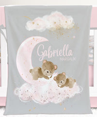 Pink Teddy Bear Solid Crib Bedding - gender_girl, Pink Teddy Bear, text