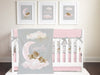 Pink Teddy Bear Solid Pink Crib Skirt - gender_girl, Pink Teddy Bear, Theme_Solid