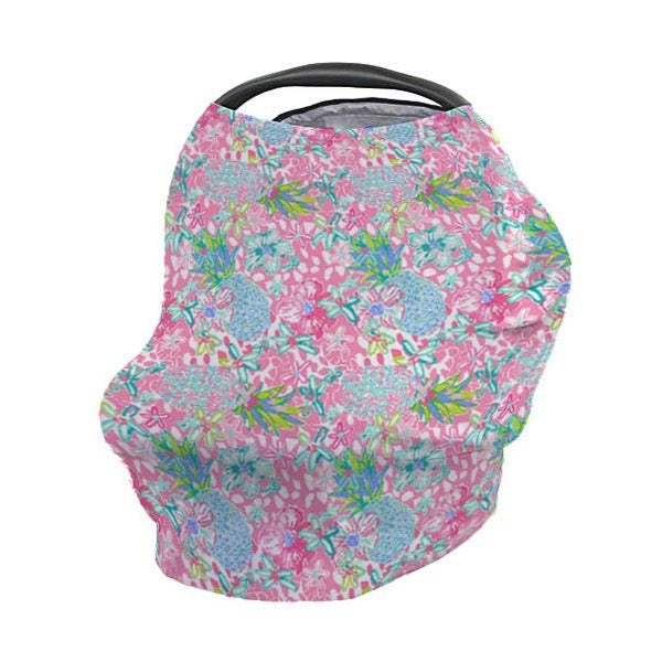 Preppy Summer Car Seat Cover - gender_girl, Preppy Summer, Theme_Tropical