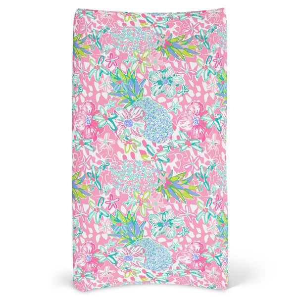 Preppy Summer Changing Pad Cover - gender_girl, Preppy Summer, Theme_Tropical
