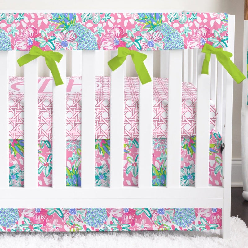 Preppy Summer Crib Bedding - gender_girl, Preppy Summer, text