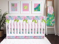Preppy Summer Crib Skirt - gender_girl, Preppy Summer, Theme_Tropical