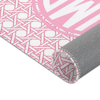 Preppy Summer Monogrammed Nursery Rug - gender_girl, Preppy Summer, text