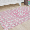 Preppy Summer Monogrammed Nursery Rug - gender_girl, Preppy Summer, text