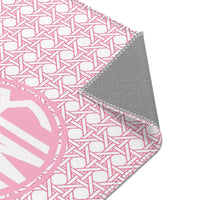Preppy Summer Monogrammed Nursery Rug - gender_girl, Preppy Summer, text