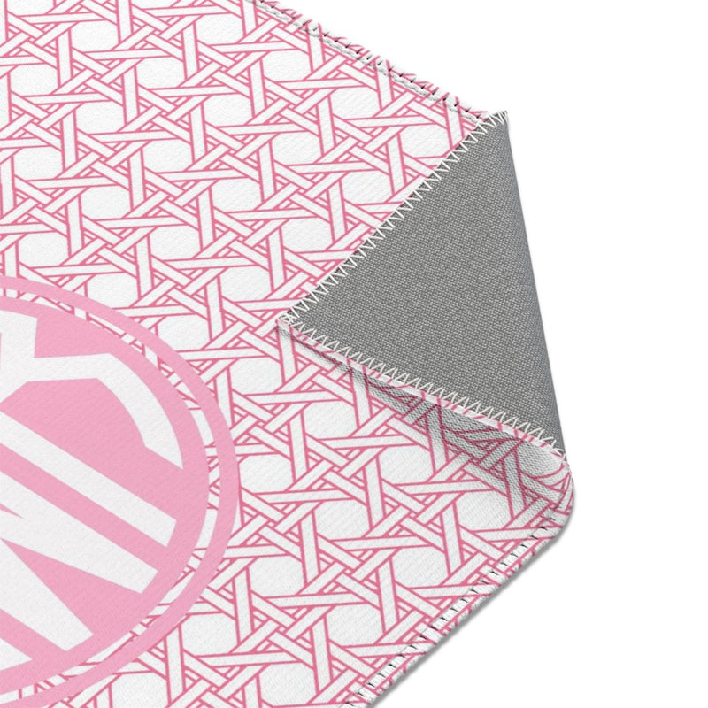 Preppy Summer Monogrammed Nursery Rug - gender_girl, Preppy Summer, text