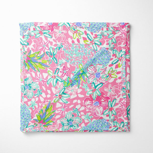 Preppy Summer Muslin Blanket - gender_girl, Preppy Summer, Theme_Tropical