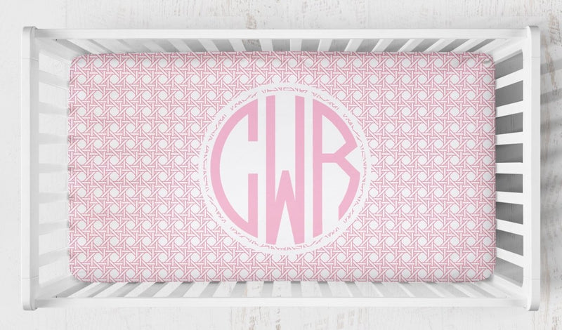 Preppy Summer Palm Crib Bedding - gender_girl, Preppy Summer, text