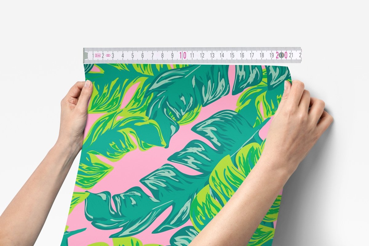 Preppy Summer Palm Leaf Peel & Stick Wallpaper - gender_girl, Preppy Summer, Theme_Tropical