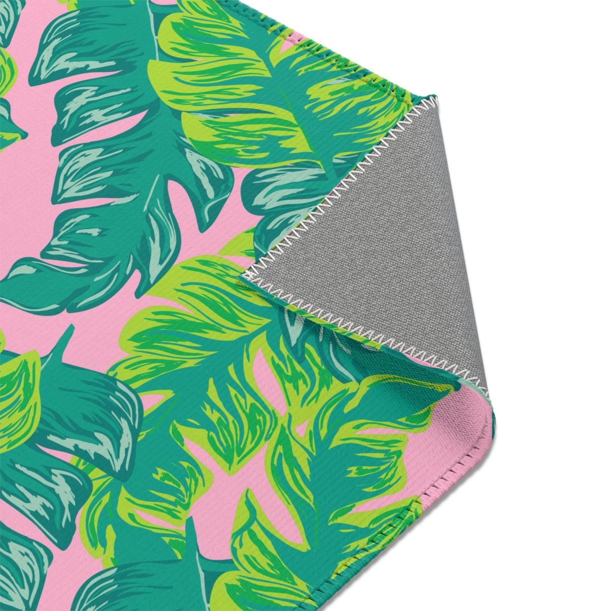 Preppy Summer Palm Nursery Rug - gender_girl, Preppy Summer, Theme_Tropical