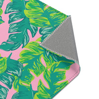 Preppy Summer Palm Nursery Rug - gender_girl, Preppy Summer, Theme_Tropical