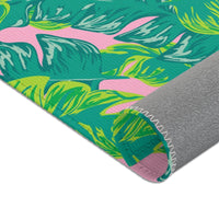 Preppy Summer Palm Nursery Rug - gender_girl, Preppy Summer, Theme_Tropical